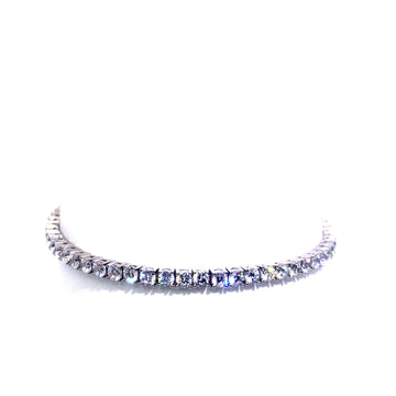 7.5 Inches 3 mm Tennis Bracelet SI 1 (Silver Rhodium)