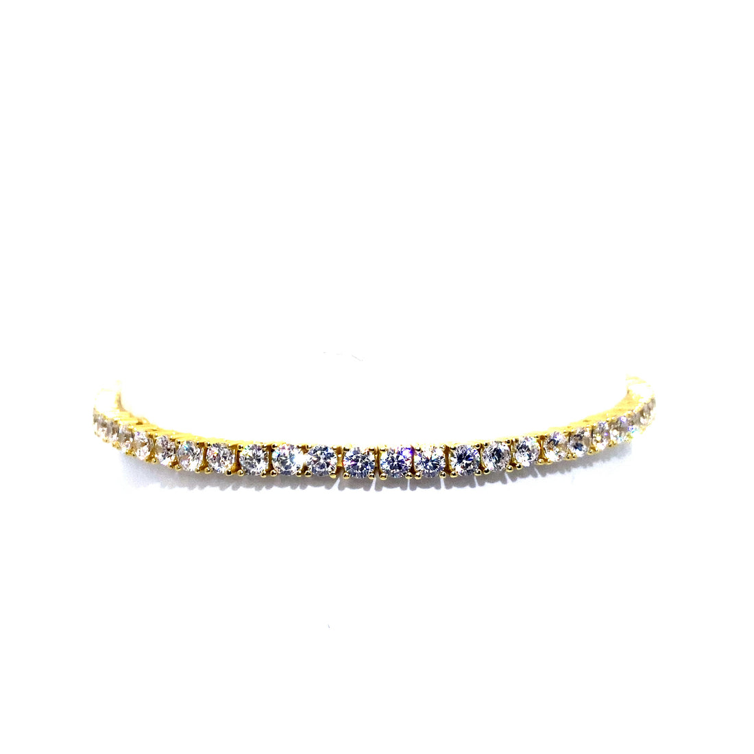 8 Inch 3 mm Tennis Bracelet SI 1 (Silver/Gold Plated)