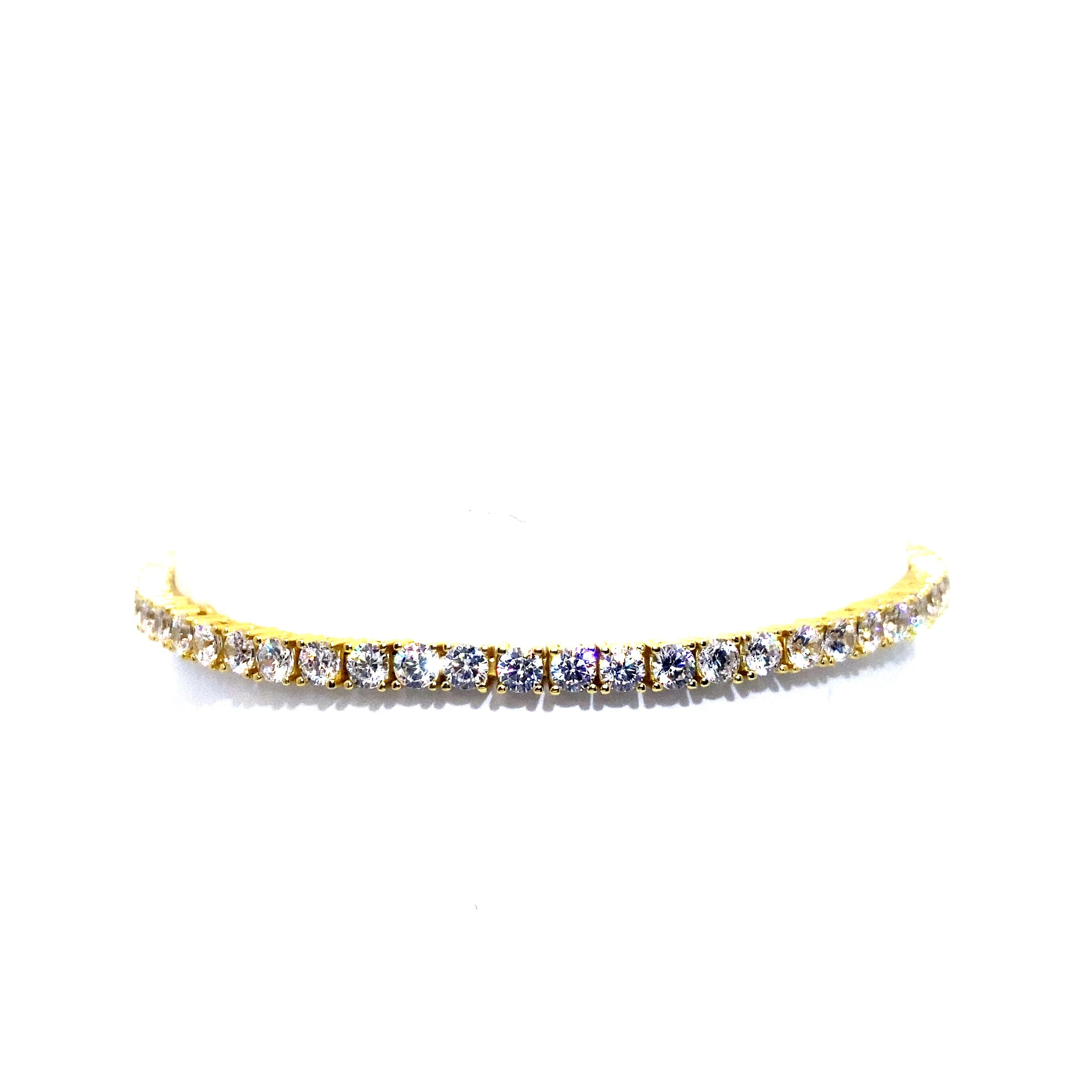 8 Inch 3 mm Tennis Bracelet SI 1 (Silver/Gold Plated)
