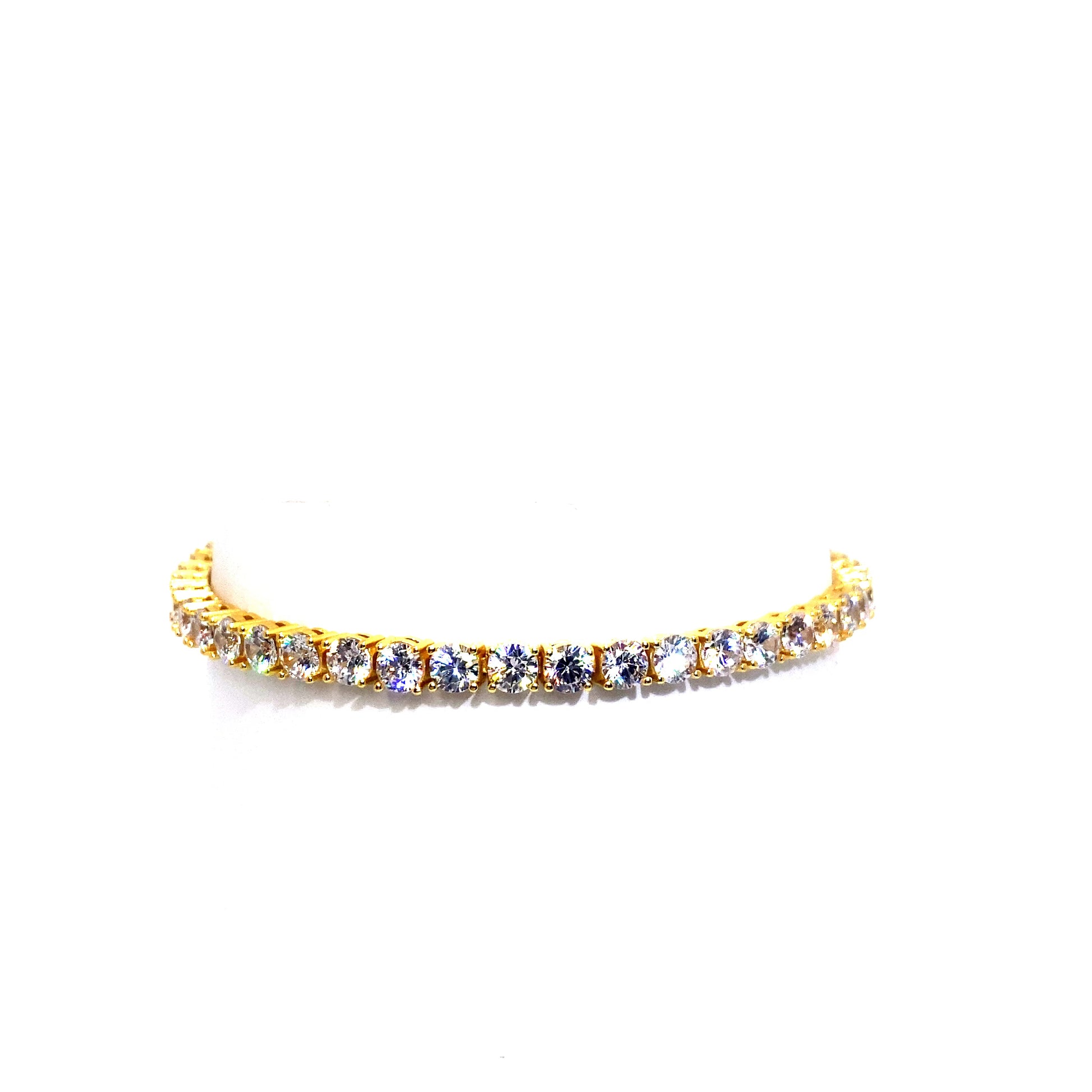 8 Inch 4 mm Tennis Bracelet SI 1 (Silver/Gold Plated)