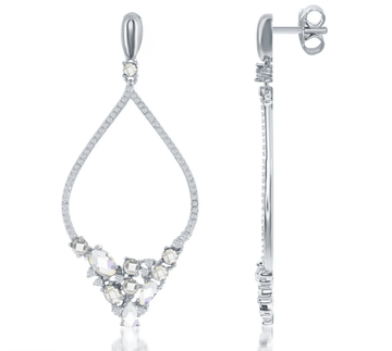 Silver Marquise CZ Earrings