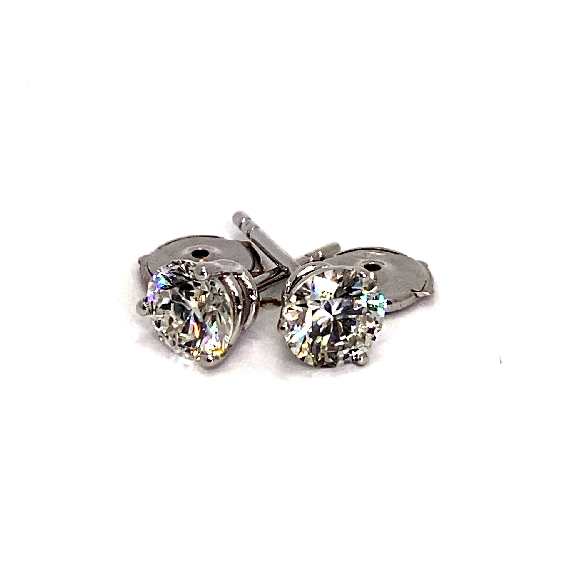 1 ct Solitaire Diamond Earrings