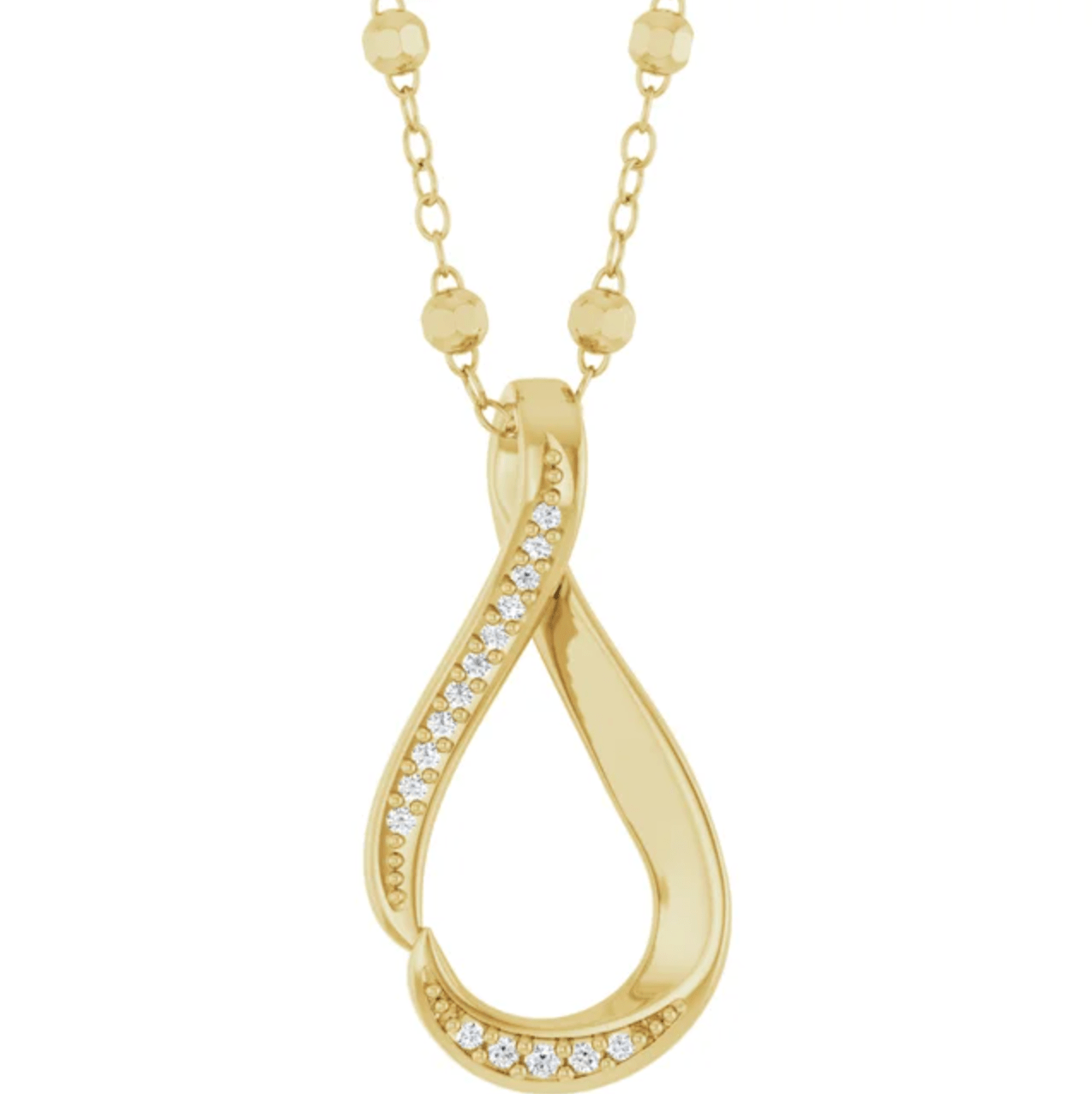 14K 0.04 CTW Natural Diamond Freeform 18″ Necklace