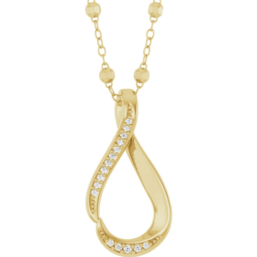 14K 0.04 CTW Natural Diamond Freeform 18″ Necklace
