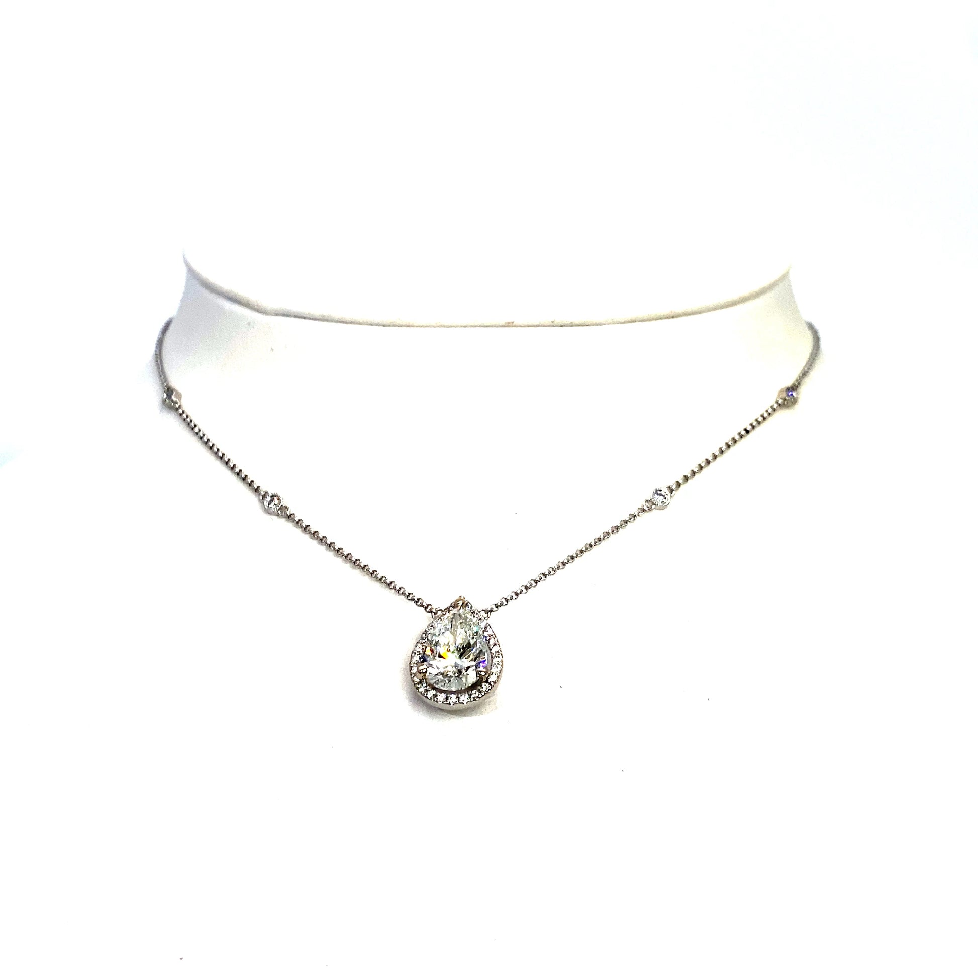 Pear Diamond Necklace