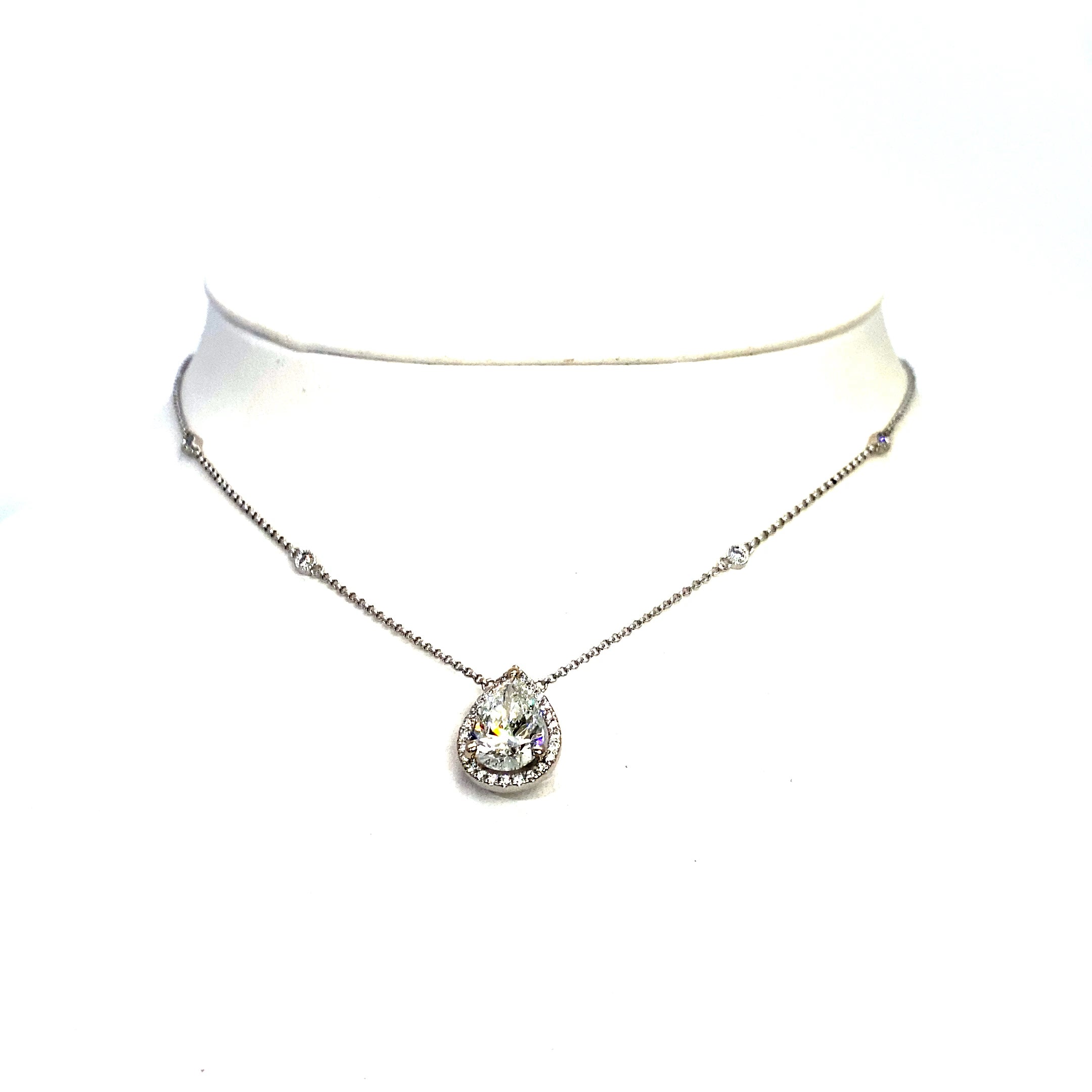 Pear Diamond Necklace