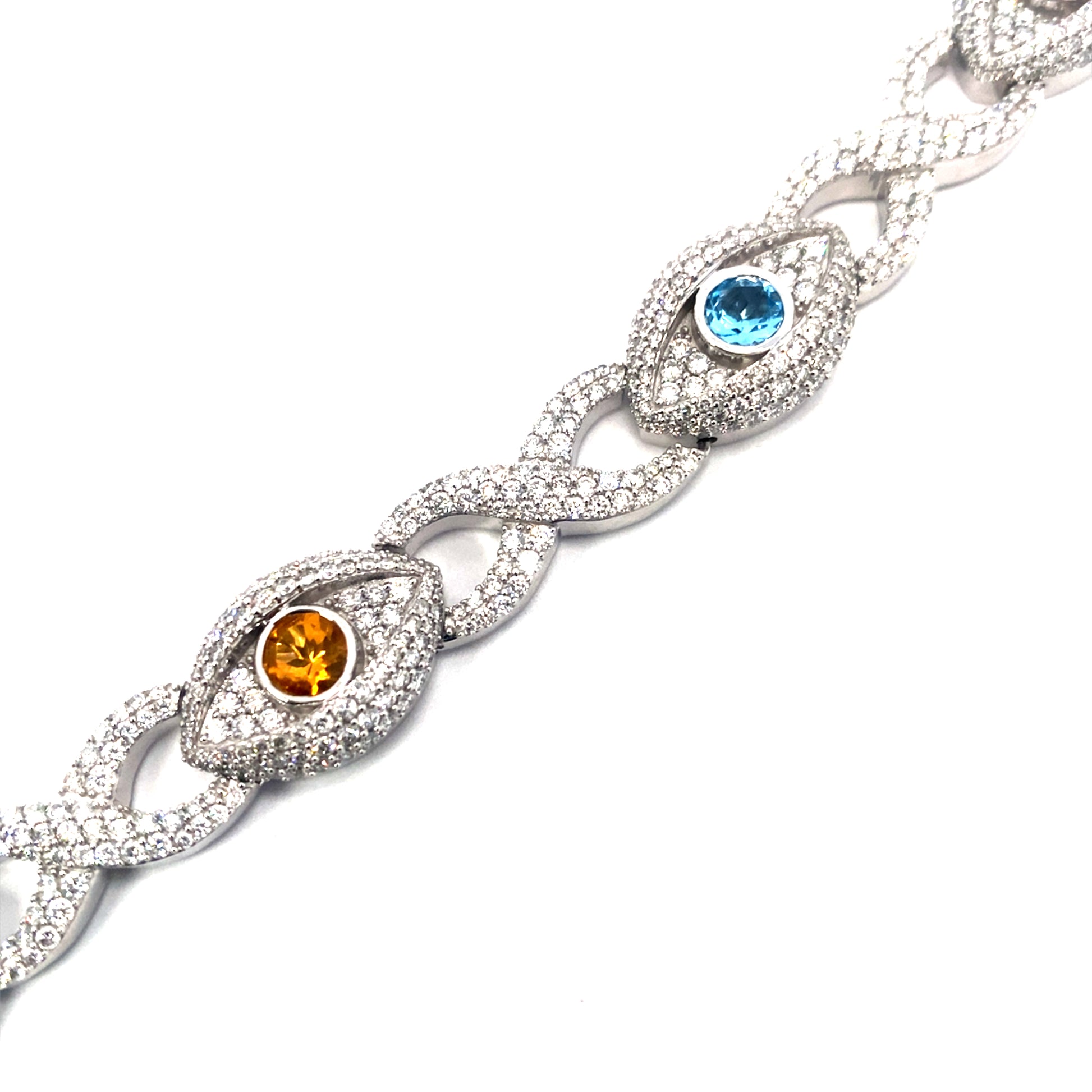 All Seeing Eye Multicolor Infinity Link Bracelet