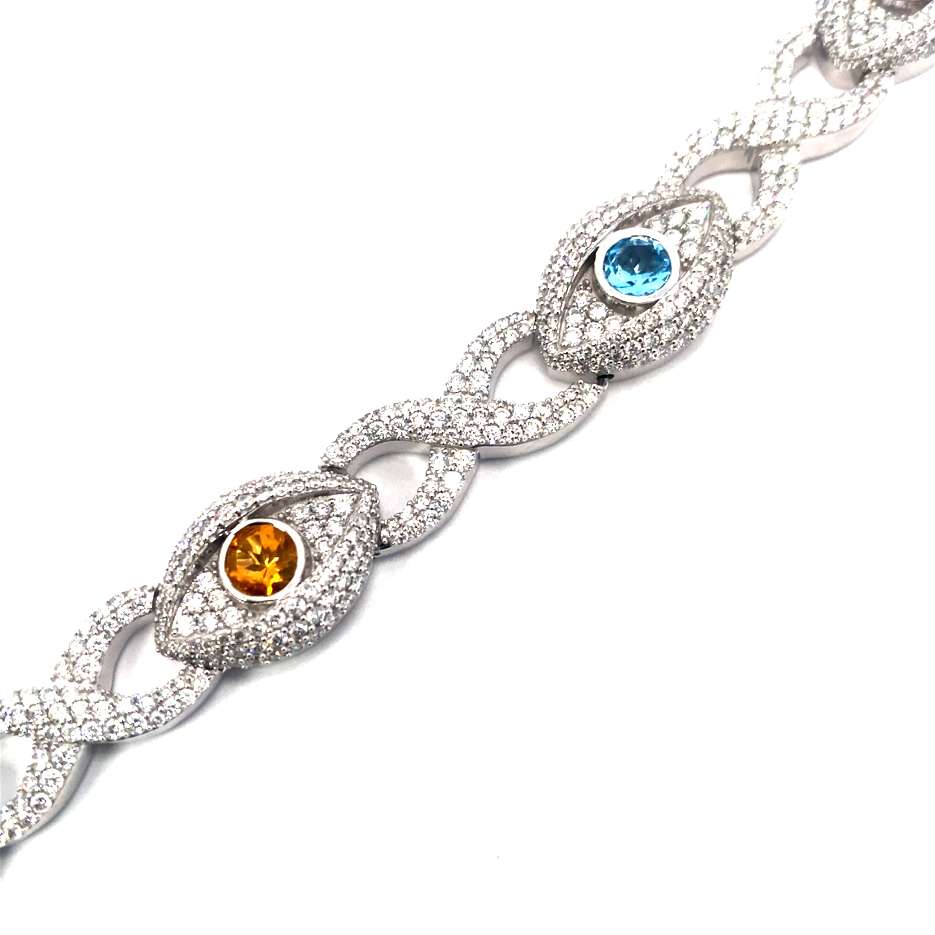 All Seeing Eye Multicolor Infinity Link Bracelet