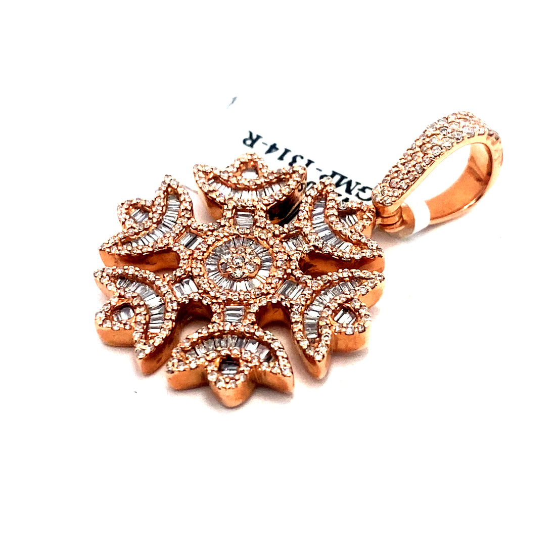 14K Women’s Diamond Snowflake Pendant RG