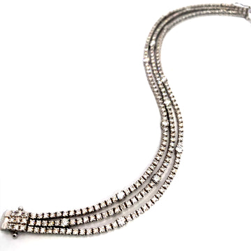 Womans 3 Band Diamond Bracelet