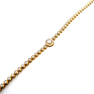 Women’s Round Studded Tennis Bracelet (Size 7.5 Inches)