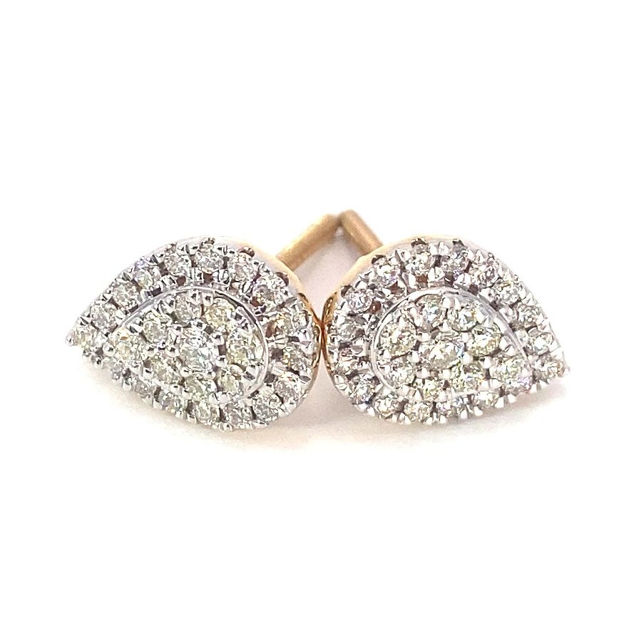 14K Yellow Gold Pear Style Earring