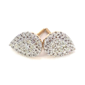 14K Yellow Gold Pear Style Earring